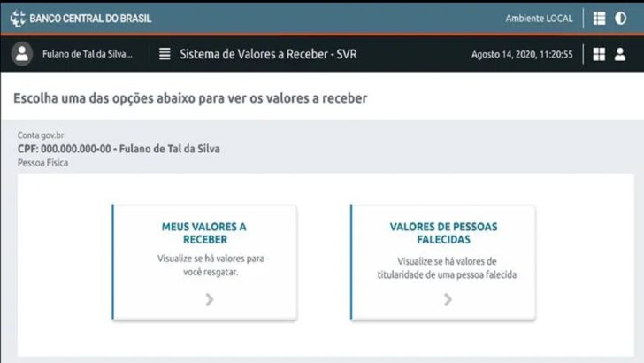 Certifique-se que você tem valores a receber e consulte também o de pessoas falecidas