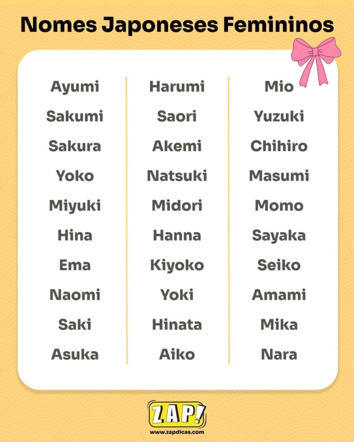 Nomes japoneses femininos